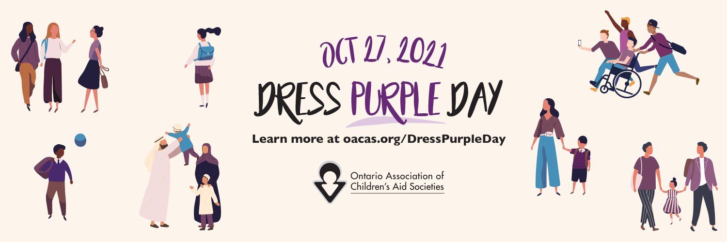 Dress Purple Day 2021 Ontario Association of Children's Aid Societies