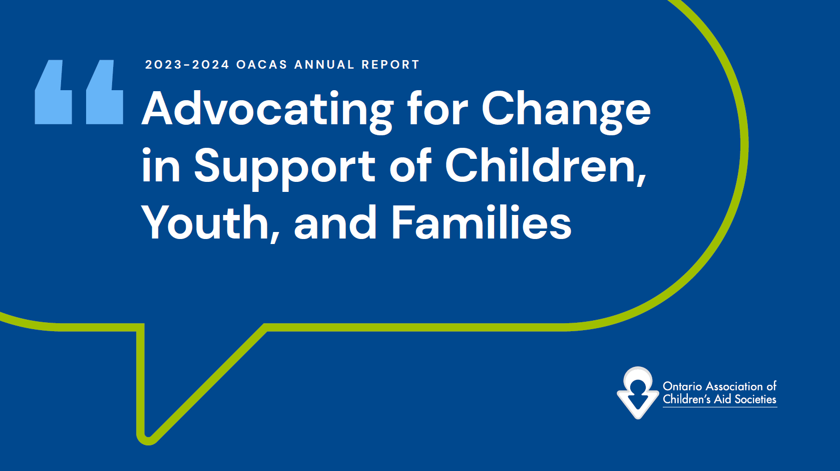 OACAS Releases 2023-2024 Annual Report: Advocating for Change in Support of Children, Youth, and Families